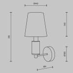 Фото 4 Настенный светильник (бра) Maytoni MOD483WL-01BS