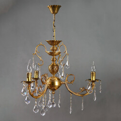 Фото 8888/3 AB Leaf crystal Люстра