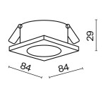 Фото 3 Встраиваемый светильник Technical DL083-01-GU10-SQ-B