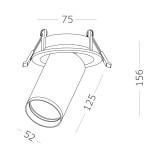 Фото 1 ST759.448.07 Св-к встр. Белый LED 1*7W 4000K 560Lm Ra>90 60° IP20 D95xH156 220-240VV Встраиваемые светильники