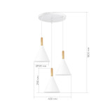 Фото 1 SLE1255-513-03 Светильник подвесной Белый/Белый E27 3*40W ARKET