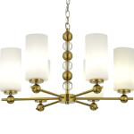 Фото 2 SL2003.303.06 Люстра подвесная  ST-Luce латунь/белый E27 6*40W АВРОРА