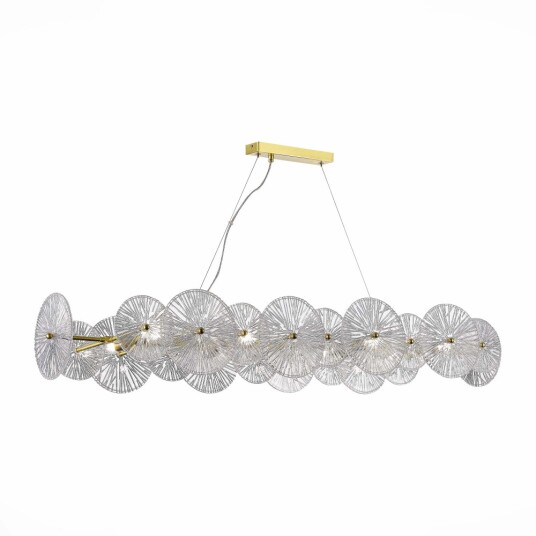 Фото SL1657.213.08 Люстра подвесная ST-Luce Золотистый/Прозрачный E14 8*40W ФЛЕРО