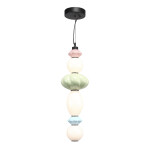 Фото SL6134.433.01 Светильник подвесной ST-Luce черный/розовый, зеленый, синий, опаловый LED 1*24W 3000K ФЛОРЕНТИНИ