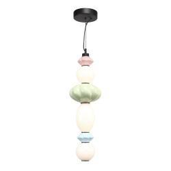 Фото SL6134.433.01 Светильник подвесной ST-Luce черный/розовый, зеленый, синий, опаловый LED 1*24W 3000K ФЛОРЕНТИНИ