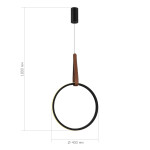 Фото 1 SL6131.403.20 Светильник подвесной ST-Luce Черный/Черный, Терракотовый LED 1*20W 4000K SHAPE