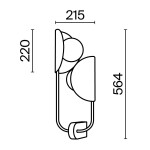 Фото 1 Настенный светильник (бра) Maytoni MOD164WL-02BS
