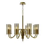 Фото SL2005.303.08 Светильник подвесной ST-Luce латунь/коньячный E14 8*40W САНТОРИ