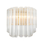 Фото 2 Настенный светильник Vittoria 2C brass/clear