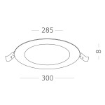 Фото 1 ST209.538.24 Св-к встр. Белый LED 1*24W 3000K 1 728Lm Ra80 110° IP20 D300xH8 90-265V Встраиваемые светильники