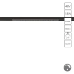 Фото Магнитный трековый светильник Arte Lamp OPTIMA 0.1-10V A7477PL-1BK