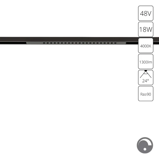 Фото Магнитный трековый светильник Arte Lamp OPTIMA 0.1-10V A7477PL-1BK