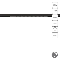 Фото Магнитный трековый светильник Arte Lamp OPTIMA 0.1-10V A7477PL-1BK