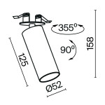Фото 5 Потолочный светильник Technical C053CL-L12W4K-W-B