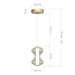 Фото 1 SL6136.203.01 Светильник подвесной ST-Luce золото/коньячный LED 1*6W 3000K СПАЙН