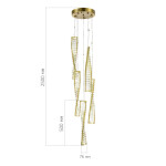 Фото 1 SL6205.303.05 Светильник подвесной ST-Luce Латунь/Прозрачный LED 1*55W 3000K ELICA