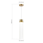 Фото 1 SL6236.303.01 Светильник подвесной ST-Luce Латунь/Прозрачный LED 1*12W 4000K CHAMPAGNE