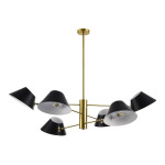 Фото 3 SLE1253-343-06 Светильник подвесной Латунь/Черный, Белый E14 6*60W NORBI