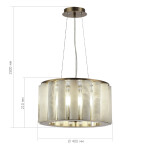 Фото 1 SL1516.303.06 Светильник подвесной ST-Luce Бронза, Прозрачный/Белый алебастр E14 6*40W DELIGHT