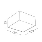 Фото 1 ST608.532.27 Светильник потолочный Белый LED 1*27W 3000K 2 160Lm Ra>90 120° IP20 L220xW220xH55 180-2 Накладные светильники