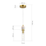 Фото 1 SL1244.303.01 Светильник подвесной ST-Luce латунь/прозрачный E14 1*40W МЕДЕА