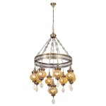 Фото 7 CL419185 Каир Мозаика Янтарь Люстра