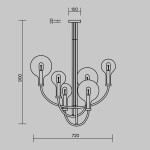 Фото 3 Подвесной светильник Maytoni MOD333PL-06BS