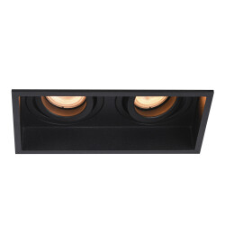 Фото ST261.418.02 Св-к встр. Черный GU10 2*50W IP20 L91,5xW17,2xH5,2 220V Без ламп Встраиваемые светильники