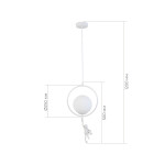 Фото 1 SLE115113-01 Подвес Белый/Белый E27 1*60W TENATO