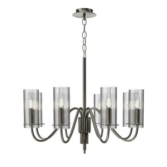 Фото SL2005.103.08 Светильник подвесной ST-Luce никиль/прозрачный E14 8*40W САНТОРИ