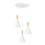 Фото 3 SLE1255-513-03 Светильник подвесной Белый/Белый E27 3*40W ARKET