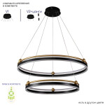 Фото 2 Люстра Crystal Lux FERNANDO SP123W LED  BLACK/GOLD