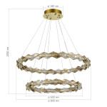 Фото 1 SL6009.203.02 Люстра подвесная ST-Luce Хром/Прозрачный,Янтарный LED 1*45W 3000K DIAMANTA