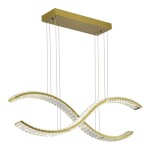 Фото SL6206.303.44 Светильник подвесной ST-Luce Латунь/Прозрачный LED 1*44W 3000K АЦЕНО