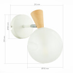 Фото 1 SLE220701-01 Светильник настенный Белый, Светлое дерево/Белый E14 1*40W CATANIA