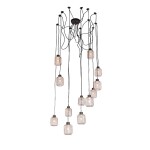 Фото SL193.303.12 Светильник подвесной Черный/Латунь,Прозрачный E27 12*60W FORTO