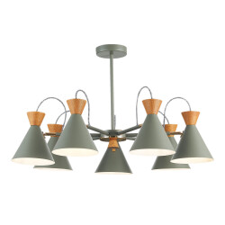 Фото SLE125112-07 Светильник потолочный Серый, Золотистый/Серый, Темное дерево E14 7*40W MODICA