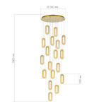 Фото 1 SL6506.203.18 Светильник подвесной ST-Luce Золотистый/Золотистый, Прозрачный LED 18*9W 3000K ЛУНГО