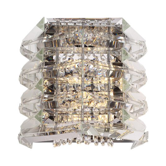 Фото SL6137.101.02 Светильник настенный ST-Luce никель/прозрачный E14 2*40W СТРОЦЦИ