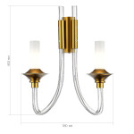 Фото 1 SL1241.201.02 Бра ST-Luce Золотистый/Белый E14 2*40W ВЕТРАНО
