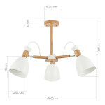 Фото 1 SLE103802-03 Светильник потолочный Светлое дерево, Белый/Белый E27 3*60W BALCAMO