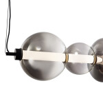 Фото 1 SL6119.413.40 Светильник подвесной ST-Luce Черный/Дымчато-Серый LED 1*40W 3000K ПЕРЛИНА