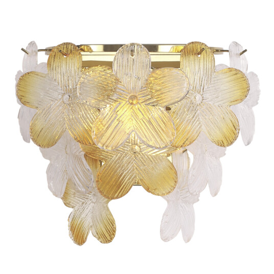 Фото SL6240.201.02 Светильник настенный ST-Luce золотистый/Прозрачный, янтарный E14 2*60W ТЕНДЕРО