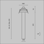 Фото 3 Встраиваемый светильник Technical C140RS-L300-7W4K-BBS