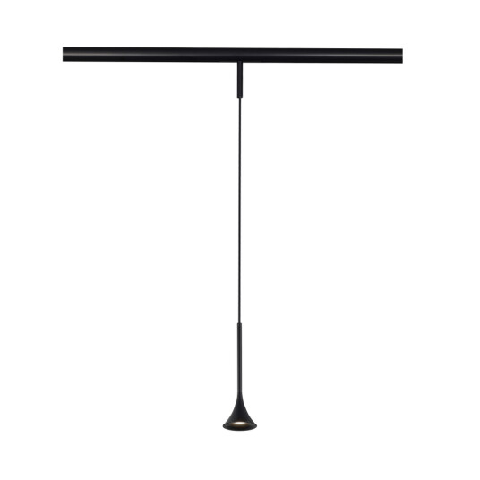 Фото ST688.446.05 Магнитный трековый светильник Черный LED 1*5W 4000K 240Lm Ra>90  IP20 D70xH225 24V SUPER5