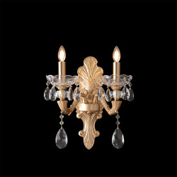 Фото Бра Crystal Lux ELIZABETH AP2 BRASS