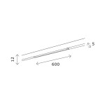 Фото 1 ST667.446.10 Магнитный трековый светильник Черный LED 1*10W 4000K 710Lm Ra>80 100 IP20 L600xW5xH12 2 SUPER5