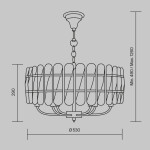 Фото 1 Подвесной светильник Maytoni MOD122PL-06BS