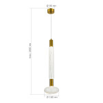 Фото 1 SL6117.213.02 Светильник подвесной ST-Luce Латунь/Золотой, Прозрачный LED 2*3W 3000K ТАККЕ