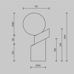 Фото 1 Настольный светильник Maytoni MOD468TL-L3B3K